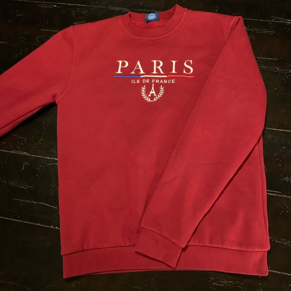 Red Crewneck Sweater - Paris Île de France